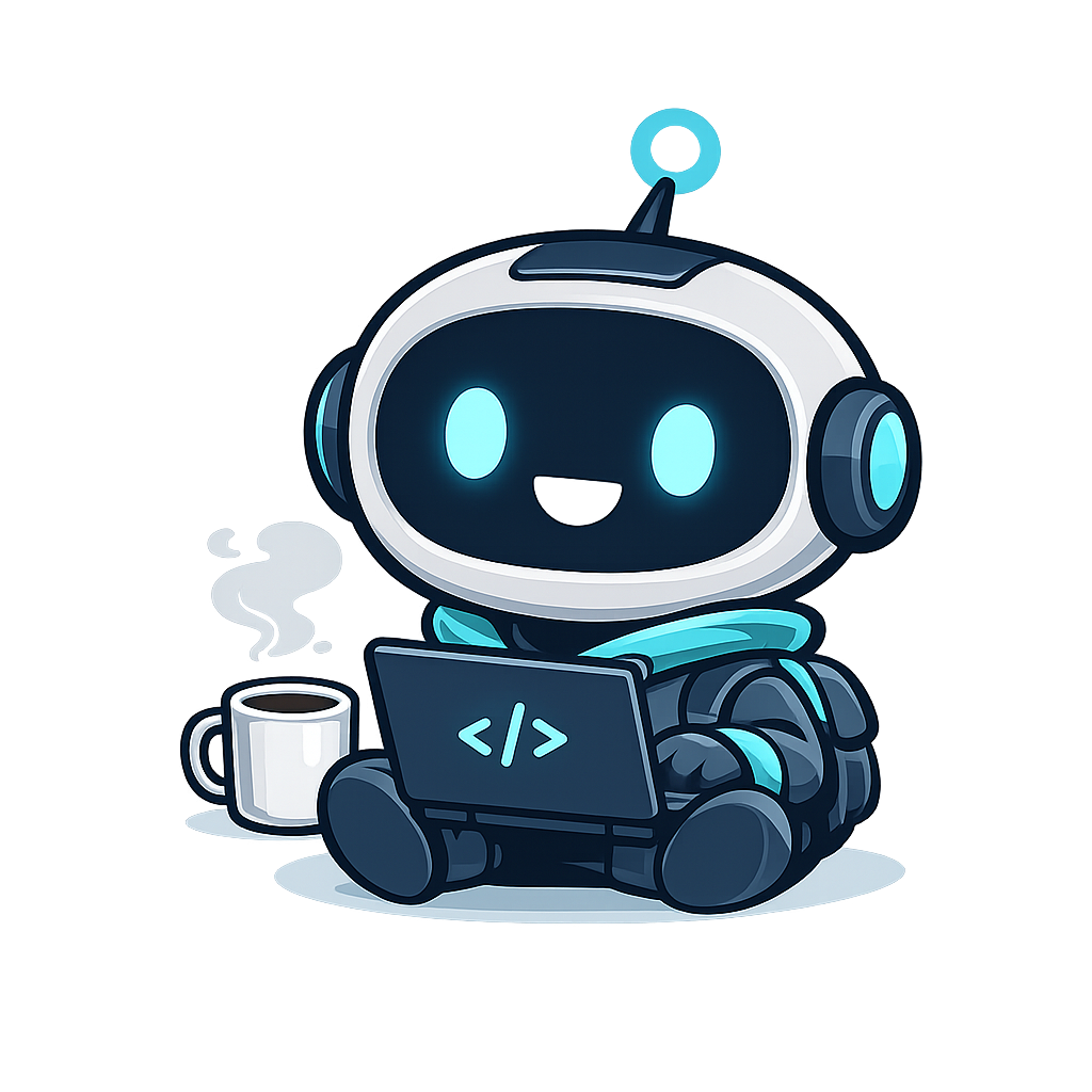 Pixel the robot on a laptop